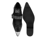 Black Tukskin Cuban Heel Mary Jane