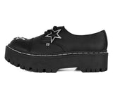 Black Tukskin Star Double Decker Brogue