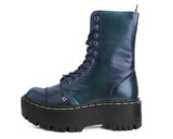 Green Rub-Off 10-Eye Double Decker Boot