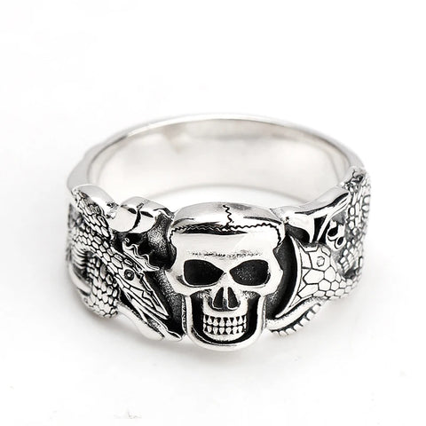 Skull Ring 925 Sterling Silver MEN