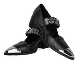 Black Tukskin Cuban Heel Mary Jane