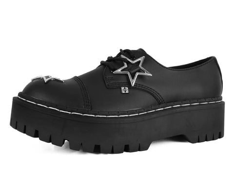 Black Tukskin Star Double Decker Brogue