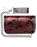 LUCKY 13 Aloha Tiki Hula Girl Chain Wallet 